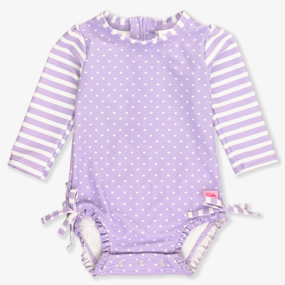 Ruffle Butts One Piece Rash Guard Swimsuit